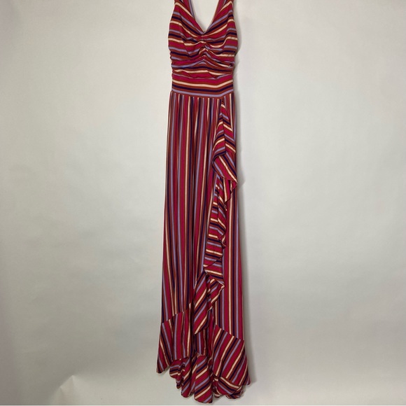 NEW Maeve Anthropologie Small Gabriela Sleeveless Faux Wrap Ruffle Maxi Dress - Picture 3 of 11